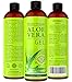 Seven Minerals Aloe Vera Gel - 99% Organic, Big 12 oz - NO XANTHAN, so it Absorbs Rapidly with No Sticky Residue - Made from Real Juice, NOT Powder
