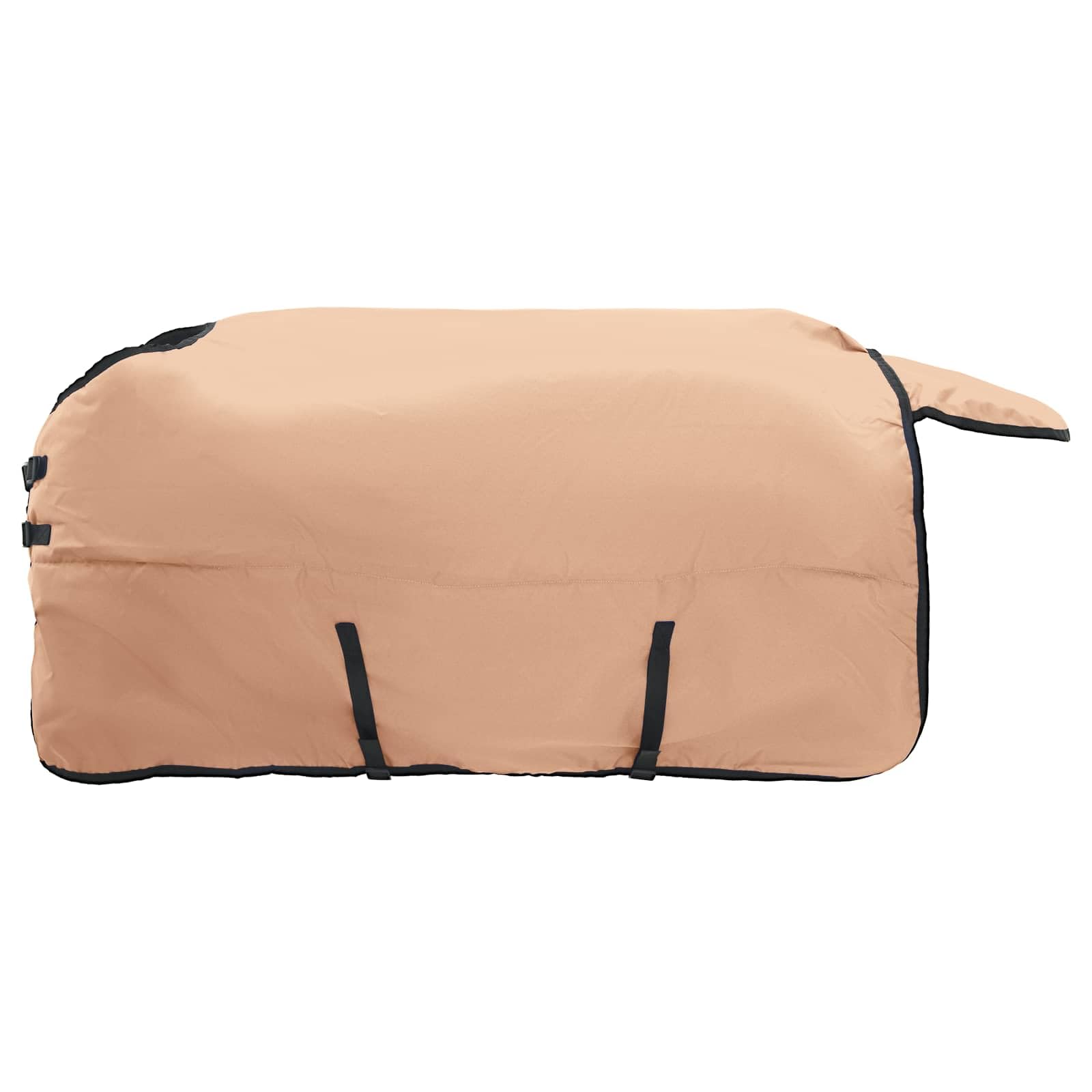 Manta para caballos Cappuccino de 125 cm, poliéster, transpirable y ligera, para entrenamiento, establo y transporte, sin cubierta para el cuello