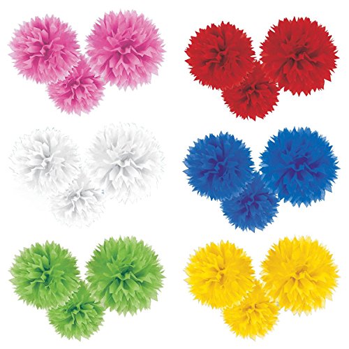 Amscan Fluffy Paper Decorations, 16