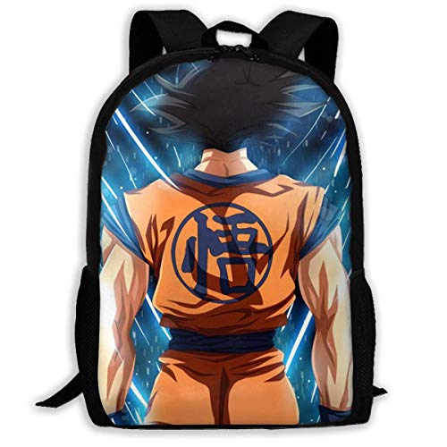 Mei shop Mochila Informal: Elegante Escolar con Cremallera y Estampado de Dragon Ball