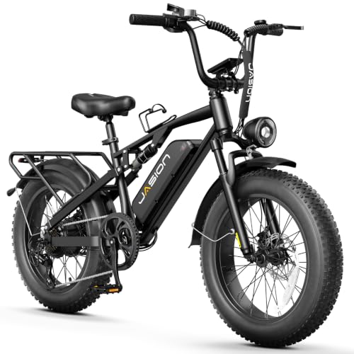 Jasion EB5 Sport Electric Bike, 20" Fat Tire eBikes for Adults/Teens