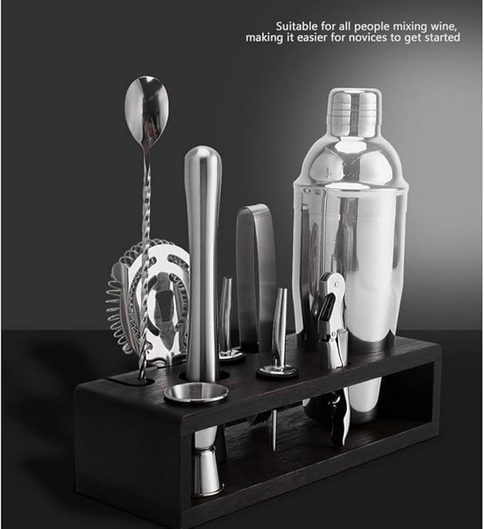 Set de Coctelera 10 Piezas, Kit Bartender con Soporte, Acero Inoxidable miniatura 4