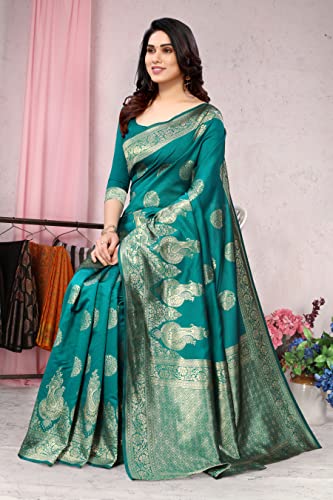 Image of MIRCHI FASHION Women Saree | Jacquard Banarasi Silk Woven Ethnic Motif Office Wear Sari