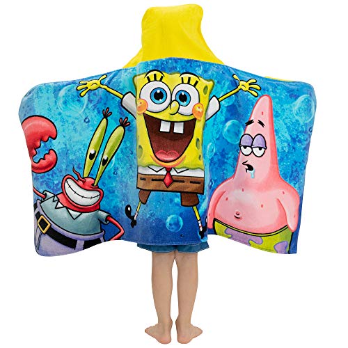 Franco Kids Bath And Beach Soft Cotton Terry Hooded Towel Wrap, 24 In X 50 In, Spongebob Squarepants #TOP15