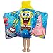 Franco Kids Bath and Beach Soft Cotton Terry Hooded Towel Wrap, 24 in x 50 in, SpongeBob SquarePants