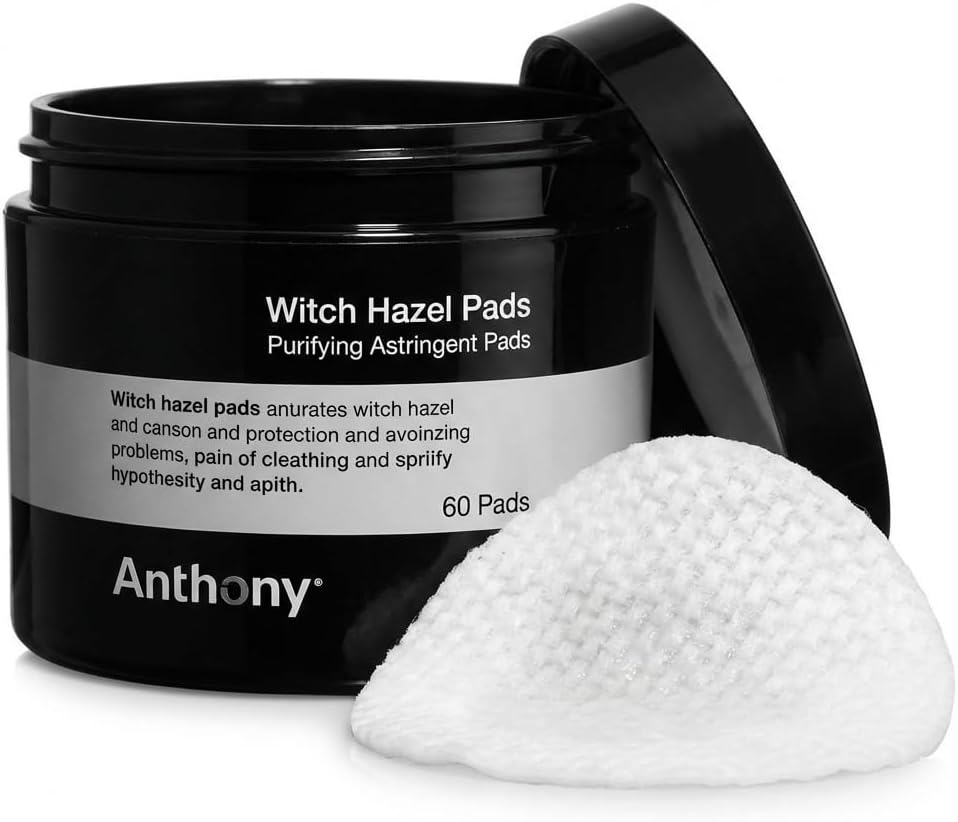- Anthony Witch Hazel Pads Pore Cleaner: 60 Count, Purifying Astringent Cleansing Toner Pads – Aloe Vera, and Citrus Mint, Eliminate Impurities, Minimize Pores and Control Shine