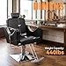 AreShark Barber Chair, Reclining Heavy Duty Salon Chair with Hydraulic Pump & Adjustable Headrest, Professional Beauty Styling Hair Chair for Hair Stylist, Hairdresser, Barbershop, Home, Black