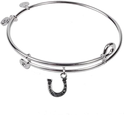 SOL 230071 Horseshoe, Bangle Sterling Silver Plated