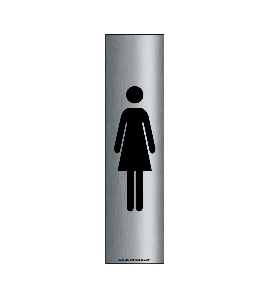 AUA SIGNALETIQUE Targa Porta In Alluminio Spazzolato – 200x50 Mm, Doppio Adesivo, Stampa UV Diretta – Scritta 'Messieurs', Fabbricazione Francese