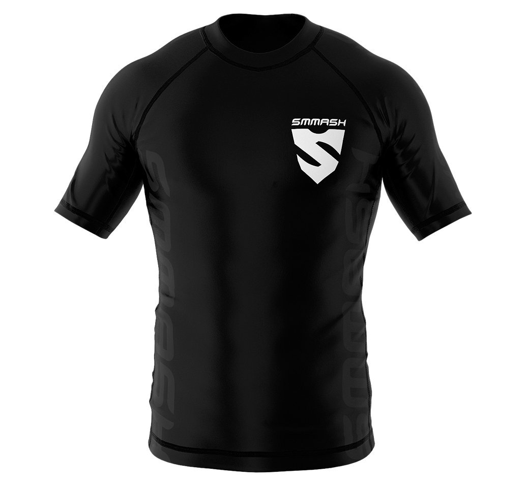 SMMASH Helion Rashguard Hombre Manga Corta, Camisetas Hombre para MMA, Artes Marciales, Krav Maga, BJJ, K1, Karate, Material Transpirable y Antibacteriano — view 42