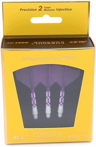Miniatura 5 de CUESOUL ROST T19 - Eje de dardos integrado y vuelos de 1.102 in con forma de ala grande, di adiós a la caída del vuelo de dardos