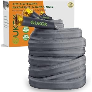 2024 Upgraded Non-Expanding Garden Hose 50ft,Flexible Ultra-Light Water Hose, Burst-Resistant, Lead-Free, Anti-Kink, High-Pressure, Ideal for All-Season Use