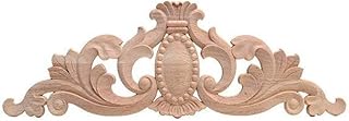 Wood Carved Long Onlay Applique Furniture Home Decorations Unpainted Applique (45x15cm/17.72x5.91inch)