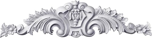 Ekena Millwork APL23X05X01SC 23 W x 5 7/8 H x 1 1/8 P Medium Center with Scrolls, Primed