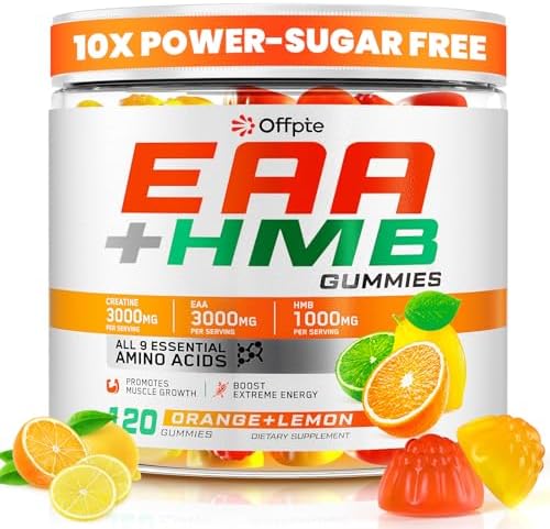 EAA Gummies for Men Women, 120 Ct Essential Aminos Acids (EAA)Sup...