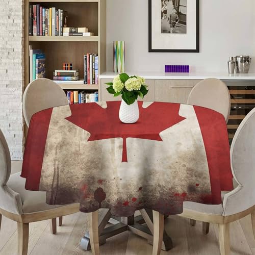Nappe de table ronde rétro de qualité supérieure en polyester 177cm