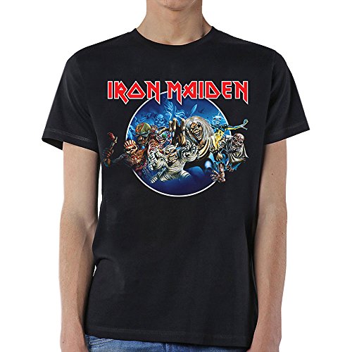 Image of Iron Maiden Wasted Years Circle Official Tee T-Shirt Mens Unisex (X-Large) Black