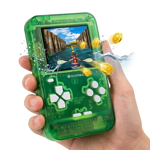 Silvergear® Console de Jeu Portable 32-bit | Console de Jeu Rétro avec 150 Jeux | Console Arcade Portable | Écran LCD 2.8 Pouces | Jeux Rétro Classiques | Console Enfant | Vert
