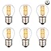 ASELIHGT 6W Dimmable  Edison Style G14(G45) E26 2700K LED Light Bulbs,Clear glass,Led Filament Bulbs, 60 Watt Incandescent Bulbs Replacement, G14(G45) E26 2700K Warm White Bulbs,LED Bulb Lamps,6 Pack