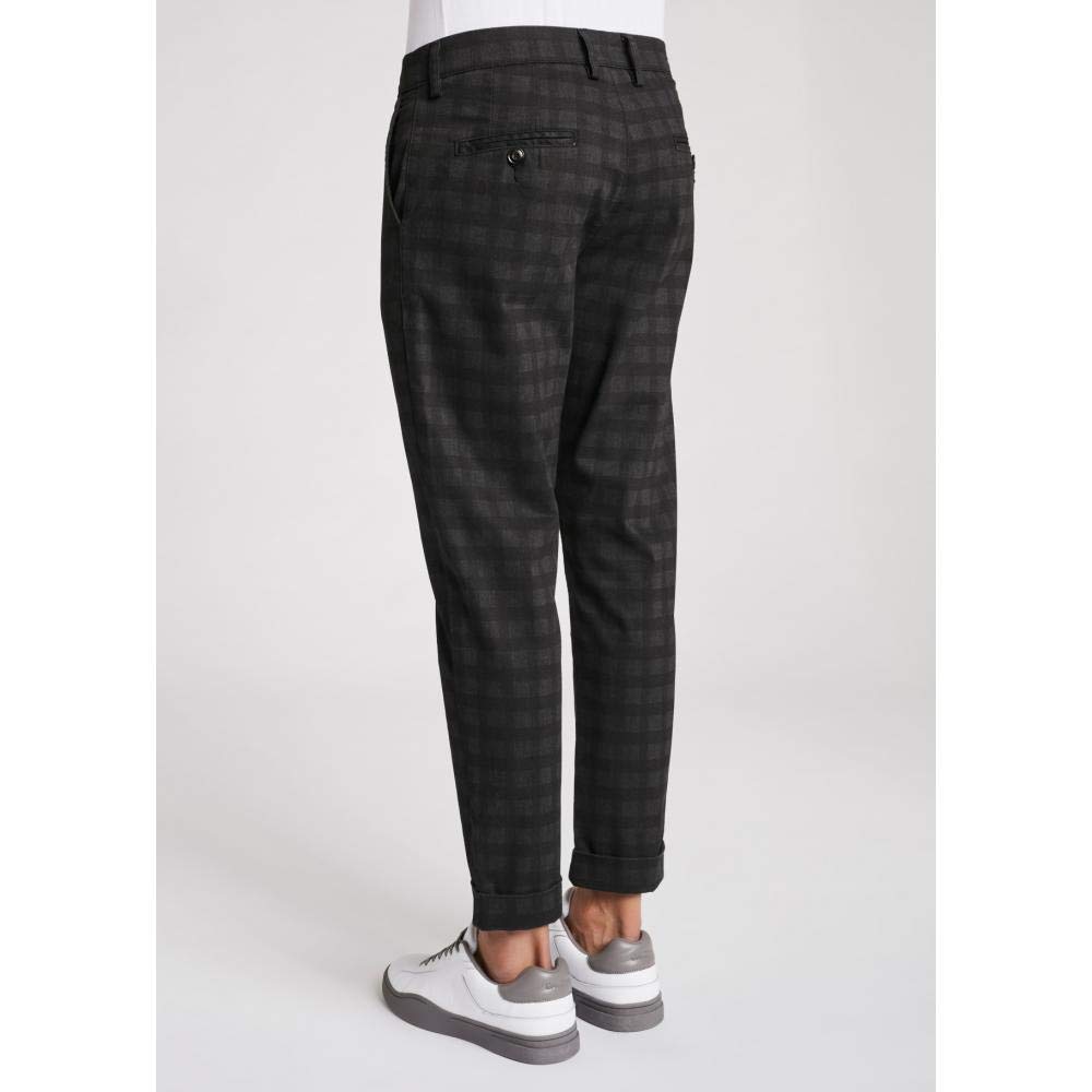Gaudì Pantalone Uomo Chino con Motivo Check Autunno Inverno 2020 (43 Uomo Italy)