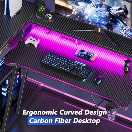 Korfile Gaming Desk 40-inch Black thumbnail 8