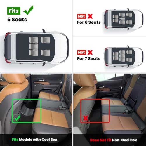 Image of LASFIT Floor Mats for Lexus GX550 2024-2026, 5-Seat with Cool Box | Full Set with Cargo&Backrest Mats, 3D Custom Fit TPE All Weather Car Mats, Full Coverage Secure-Fit Floor Liners, Easy Clean