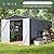 HOGYME 8 x 12 FT Outdoor Storage Shed, Large Metal Tool Sheds with Updated Frame Structure and Lockable Doors, Garden Shed for Backyard Garden Patio Lawn, Grey