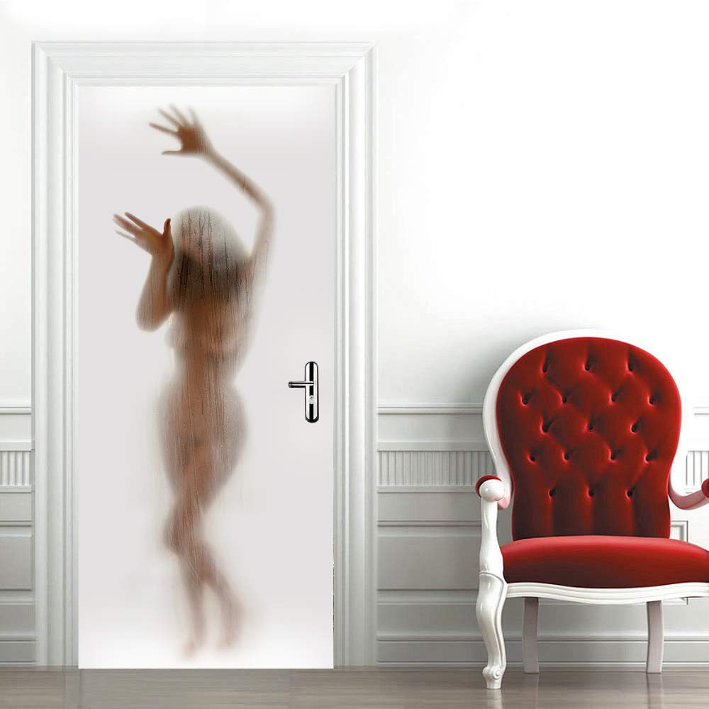 Door Mural Bathroom Woman Shadow Wallpaper Art Home Decoration 90cm x 200cm