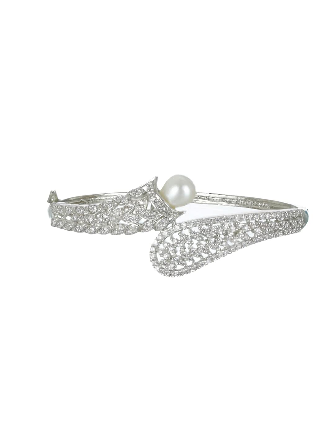 Priyaasi Leaf Pearl AD Silver-Plated Bracelet (B0BDKV3G8N) Amazon Price History, Amazon Price Tracker