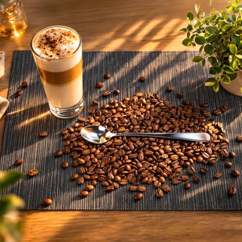 Miniatura 4 de Com-Four 12 Cucharas Para Latte Macchiato De Acero Inoxidable - Cucharas Para Bar - Cucharas Para Bebidas Largas - Cucharas Para Café Largas 12 Piezas - Cucharas Latte Macchiato 20.5cm