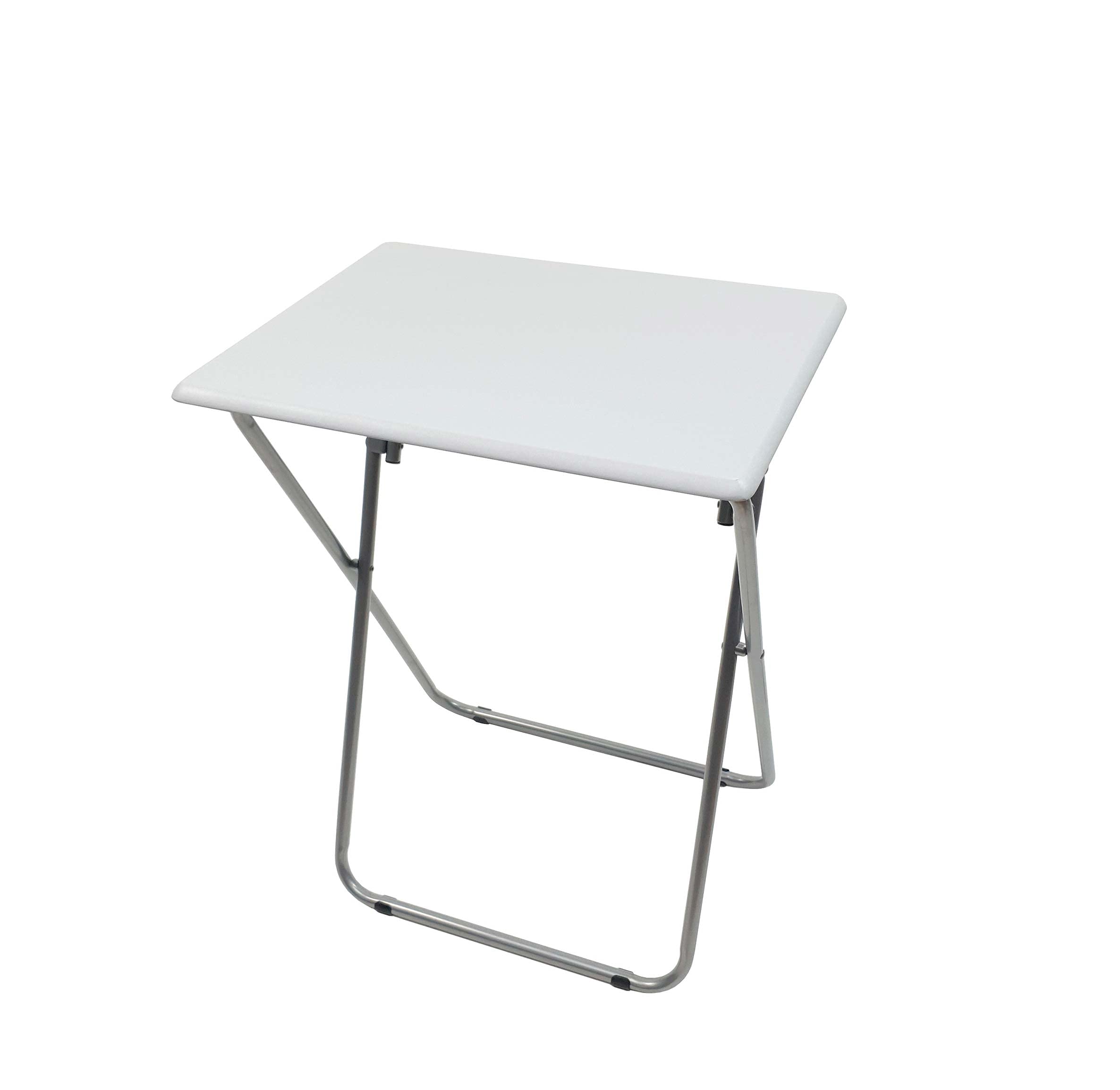 thesecrethome.es - Mesa Plegable Portátil de Madera - Mesita Multifuncional Rectangular - Mesa Auxiliar para Terraza, Balcón, Camping o Jardín 48 x 38 x 66 CM (White)