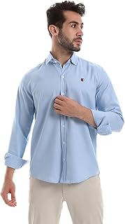 قميص سادة بازرار امامية للرجال من وايت رابيت