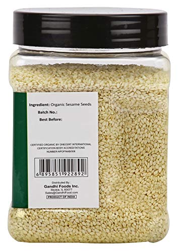 Zayd Organics Whole Sesame Seeds, Organic Sesame Seeds, USDA Organic, 16oz (454g) - Thumbnail 3