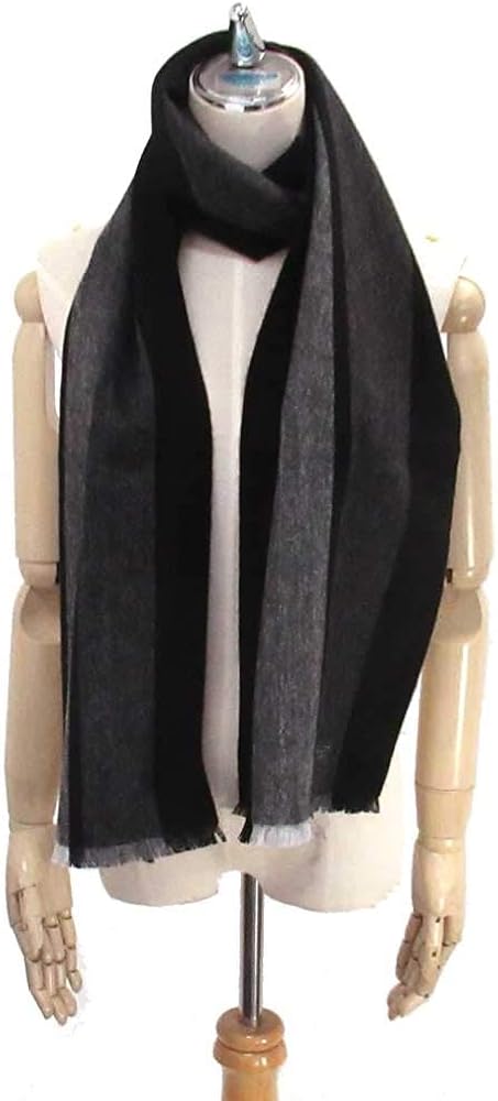 COACH Men's Scarf Wool Cashmere Bi-Color Logo Scarf 76053 RIA n201101 at  Men’s Clothing store