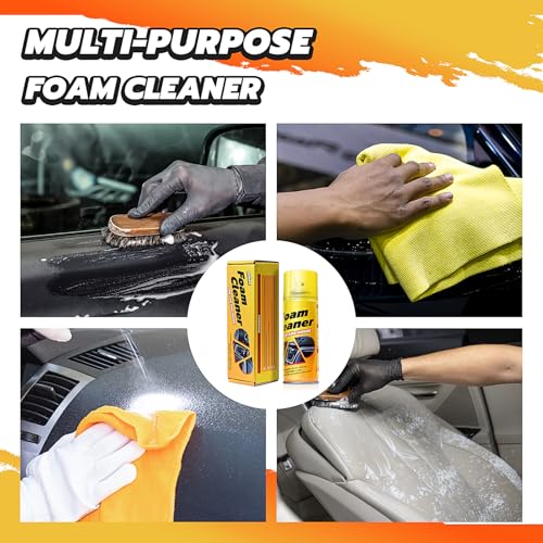 Gihen Multi-Purpose Foam Cleaner Spray for Auto Interior & Household Surfaces, All-Round Dirt Remover for Car Seats Dashboard Couch Fabric, 300ml — view 6