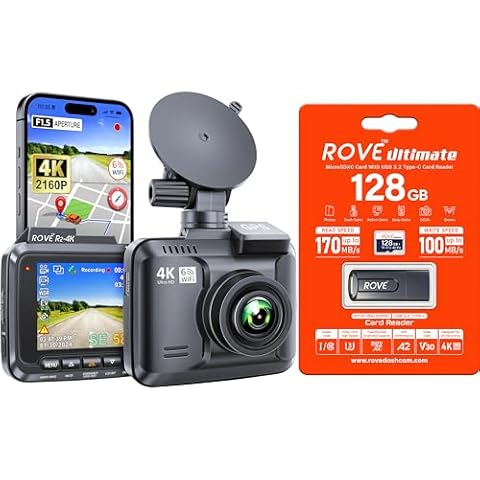 ROVE R2-4K Dash Cam | 128GB Micro SD Card Cover