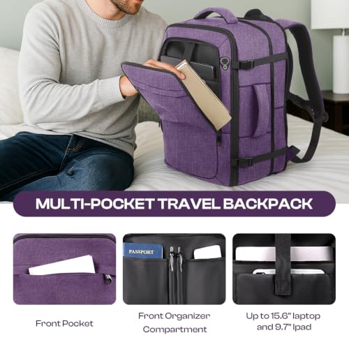 Image of Laptop Backpack for men, Compatible with 18.4 inch Laptop, Purple