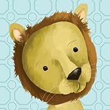 rauriser tauernhaus  Oopsy Daisy Rauri The Lion Powder Blue Stretched Canvas Wall Art by Meghann O\'hara by Oopsy Daisy