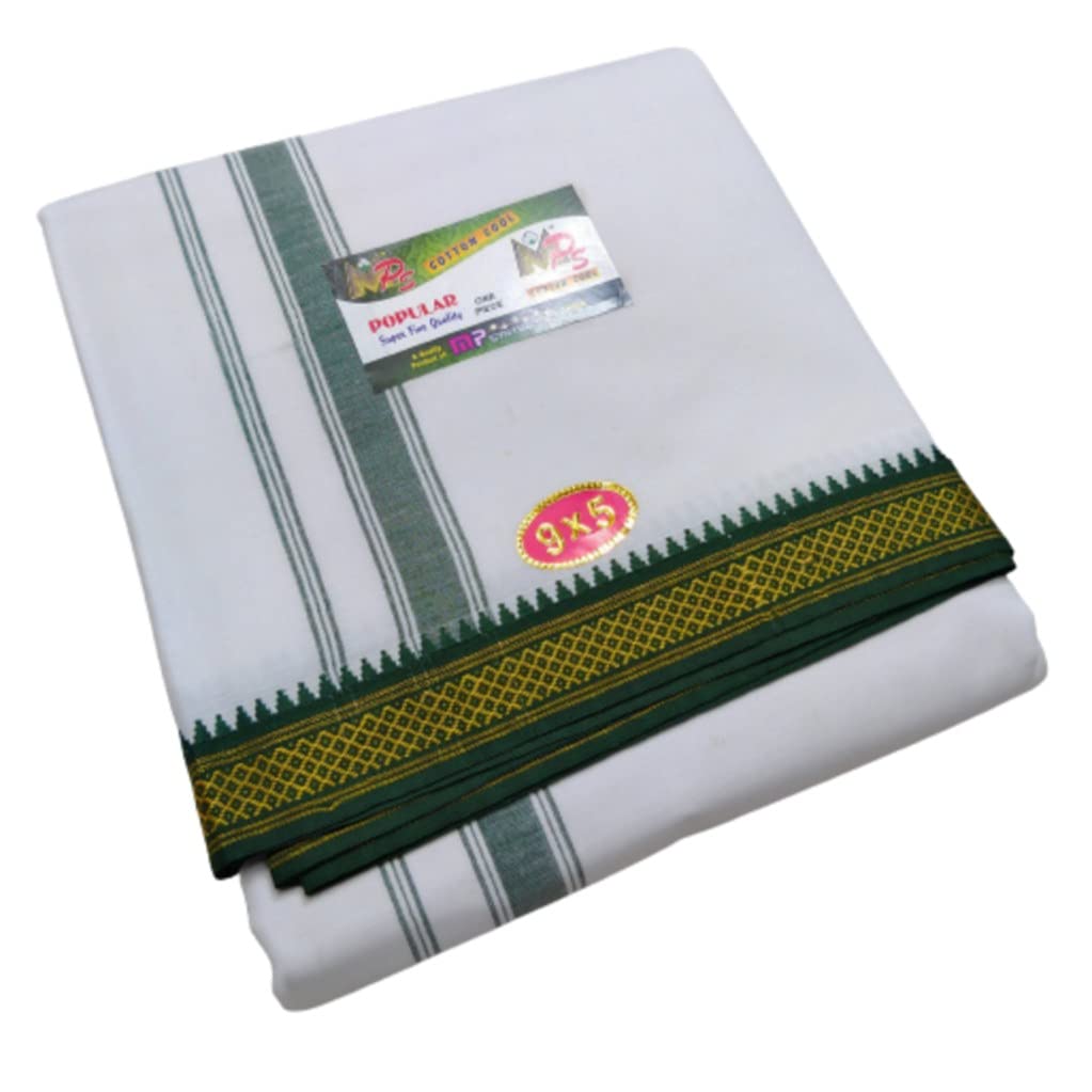 9x5 Dhoti For Men's (Pack of 1 Piece) White Colour Dhoti