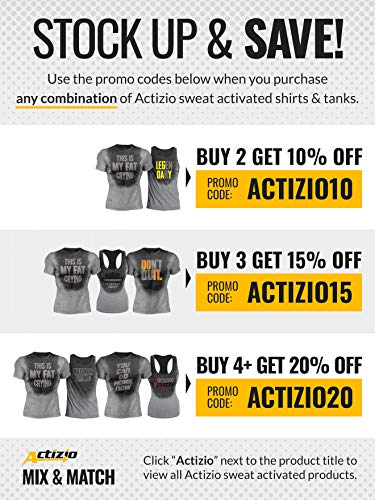 Actizio Sweat Activated Funny Motivational Workout Shirt, This is My Fat Crying (Small) Athletic Heather