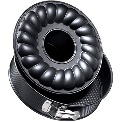 Zenker Springform Cake Tin 2 Base 26 cm Black Cover