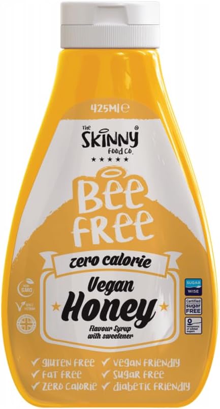 Skinny Foods Bee Free Vegan Honey Flavoured Syrup Zero Calories 425ml
