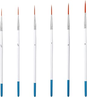 Pinstriping Brushes,6Pcs Paint Brushes for Acrylic Painting Fine Tip Paint Brush Pinstriping Brushes for Detail Painting Needle Point Watercolor Nail Art,Script,Oil Models
