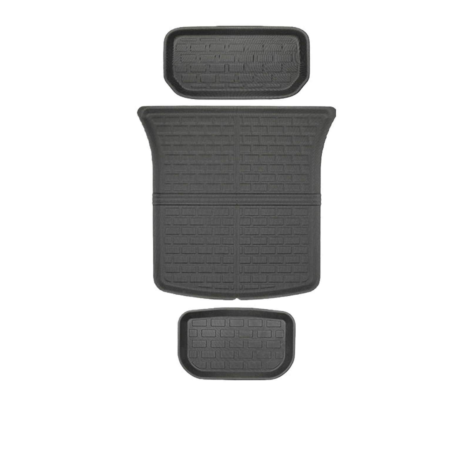 Car Floor Mats For Tesla For Model Y For Juniper 2025 2026 5 Seater Full Set Front Trunk Mat & Cargo Liner Car Rubber Carpet(Back sets 3pcs,RHD)