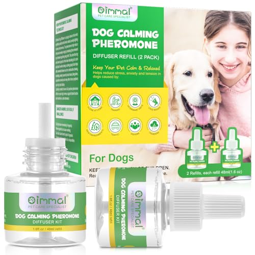 Beruhigende Pheromon Diffuser Nachfüllung(2Packs)|60-Tage Haustier Remedy Nachfüllungen,Beruhigende Stecker,Um Angst Und Stress Bei HaustierKatzeen Zu Reduzieren,Angstlinderung Bleiben Ruhiger (Hund)