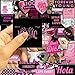 xtqwerty Y2K Pink Aesthetic Sticker Pack (50PCS) – Retro Cute & Edgy Phrase Decals | Waterproof for Laptops, Journals, Water Bottles