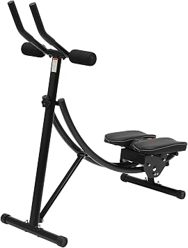 Ab Machine, Black Ab Workout Equipment Home Gym, Ab Machine for Stomach Workout, Foldable Ab Trainer Equipment Ab Trainer Fitness Equipment Load Capacity 150kg