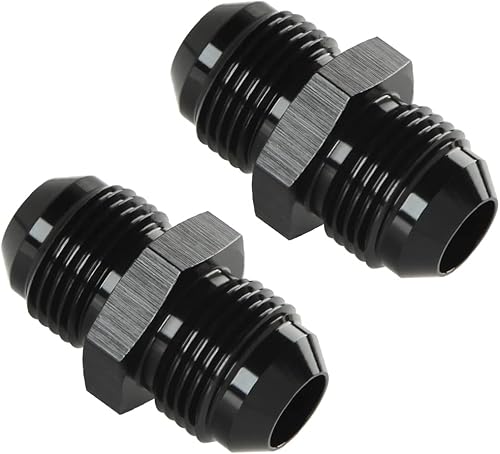 Miniatura 100 de Adaptador de unión reductor de llamarada macho 4AN macho a 3AN de aluminio negro