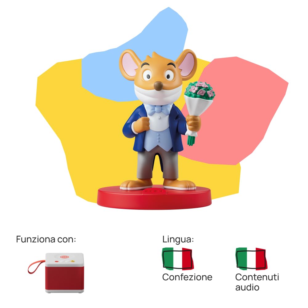 FABA Personaggio Sonoro – Geronimo Stilton - L'Amore è come il formaggio - storie sonore - Giocattolo, Contenuti Educativi, Versione Italiana, Bambini 5+ anni