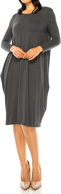 iconic luxe Women's Side Drape Midi Dress
